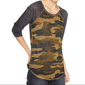 Lucky Brand Camo Raglan Tee